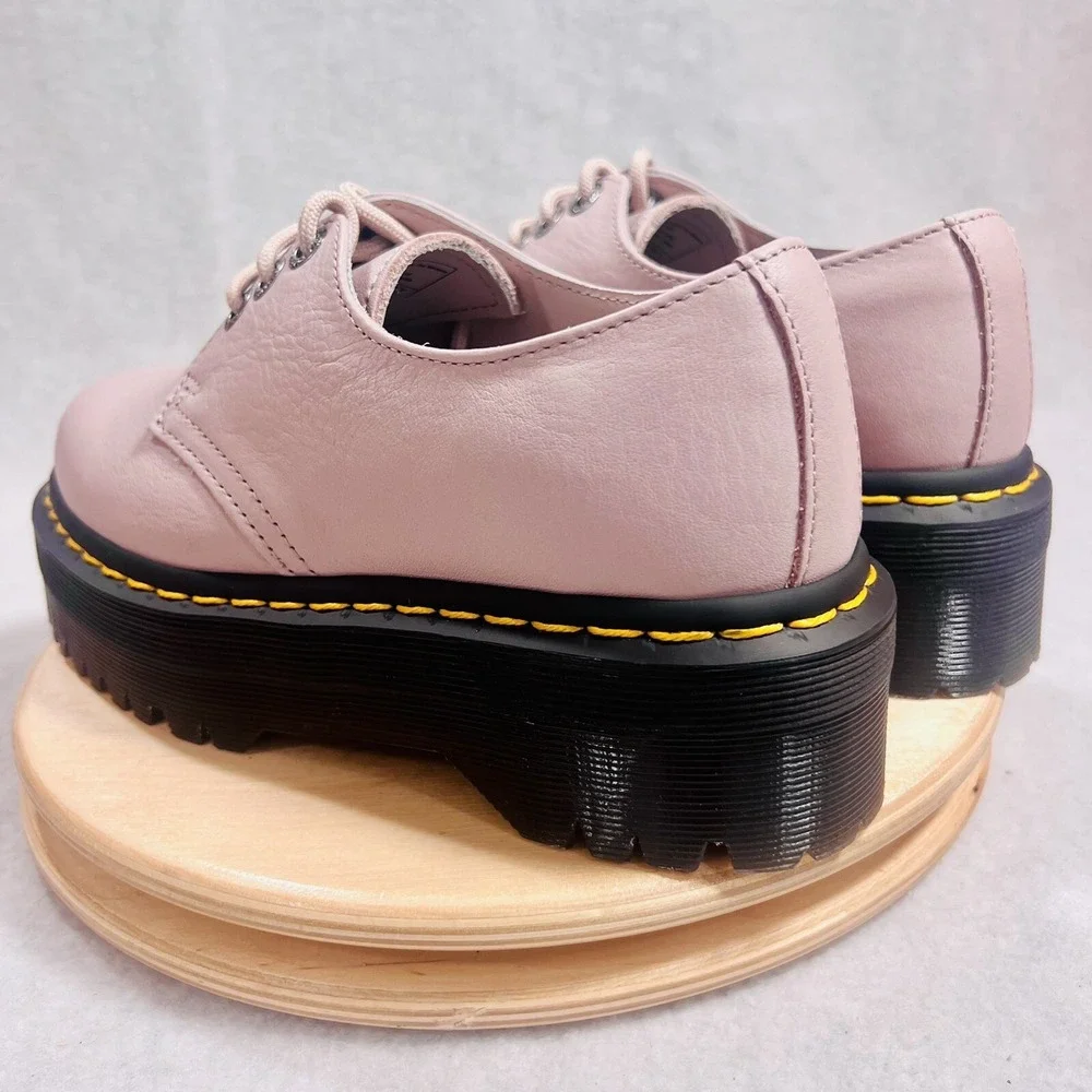 DR MARTENS 1461 QUAD II SHOE Womens Size 6 Gray 3 EYE PLATFORM 30612 ‎ NWT